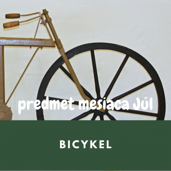 Drevený bicykel zo zbierky Vlastivedného múzea v Galante, predmet mesiaca júl
